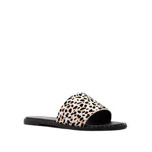 Qupid Leopard and Cream Slides